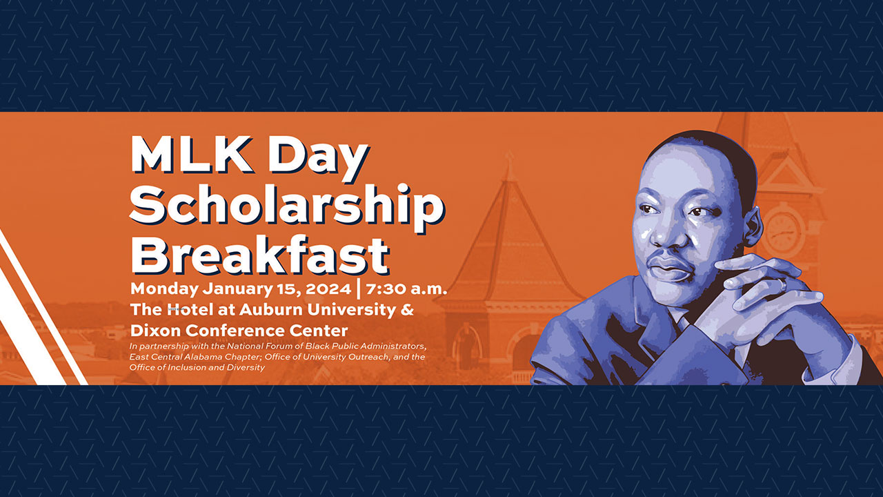 An MLK Scholarship Breakfast graphic
