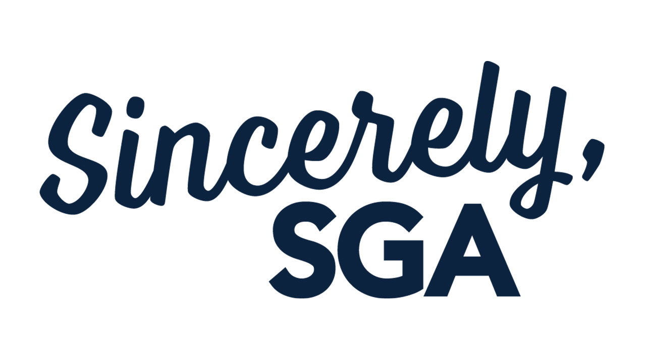 Sincerely, SGA logo