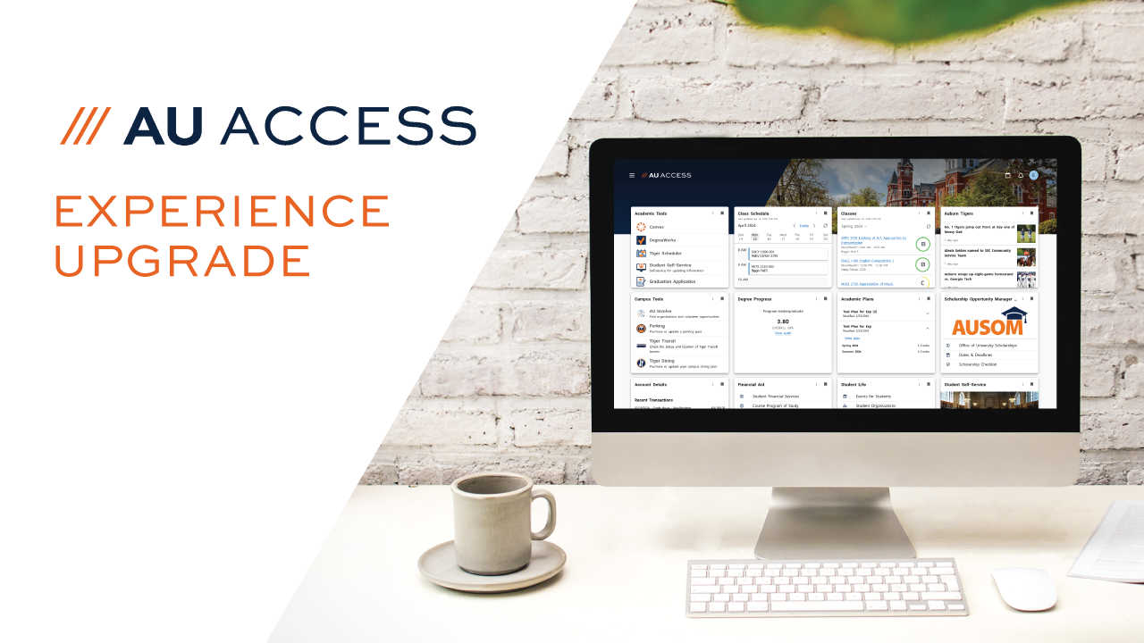 Pictured is a screenshot preview of the new AU Access website. 