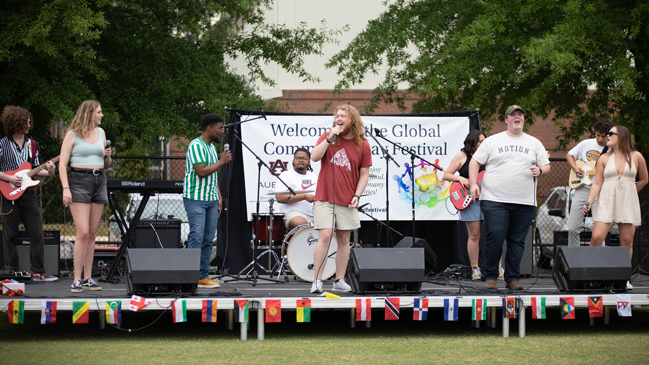 Sonic Nation band on stage at the 2023 Global Community Day Festival