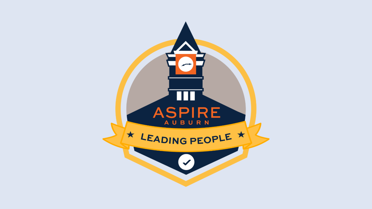 Leading People logo which features Samford Hall image