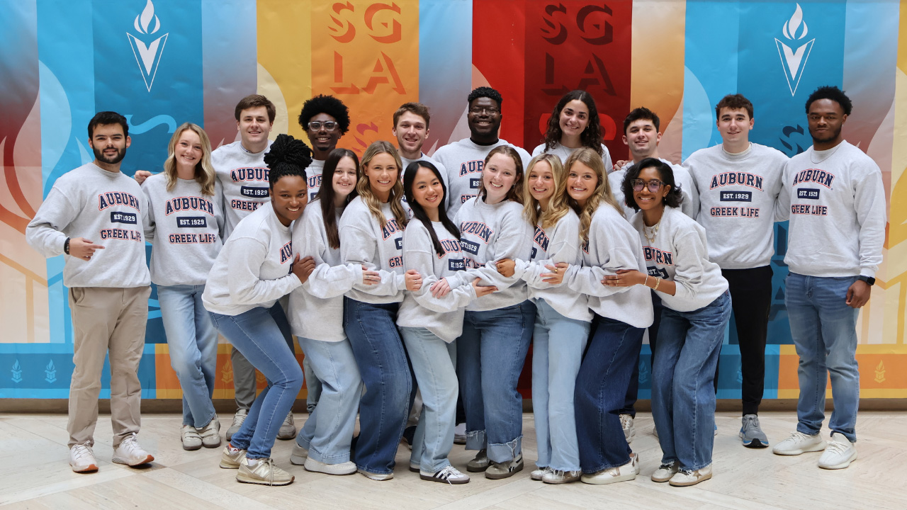 Group photo of students from Auburn Greek organizations
