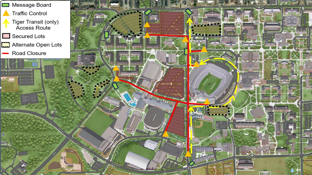 Road Closures and Parking Lot Closures for July 29 and July 30