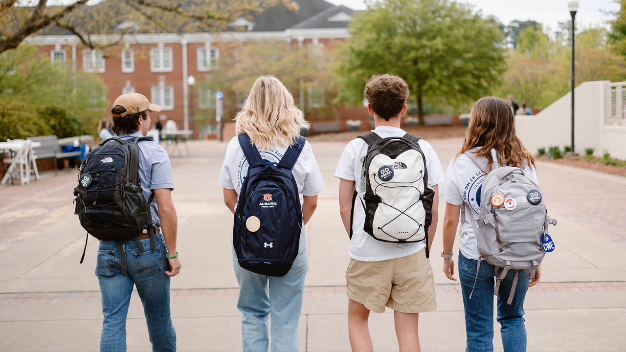 Students walking on concourse