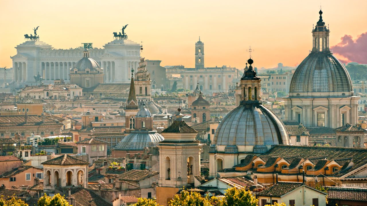 Rooftops in Rome Italy
