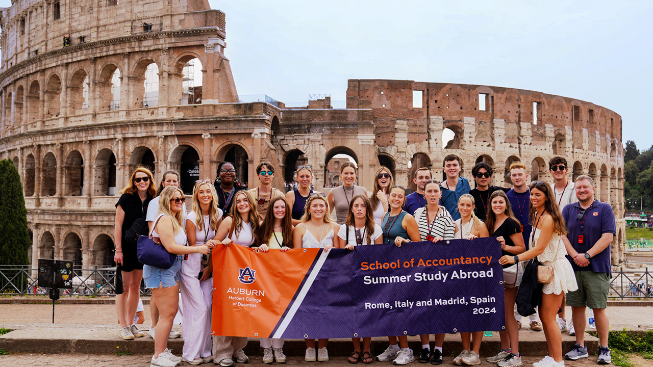 James Long AU students in Rome