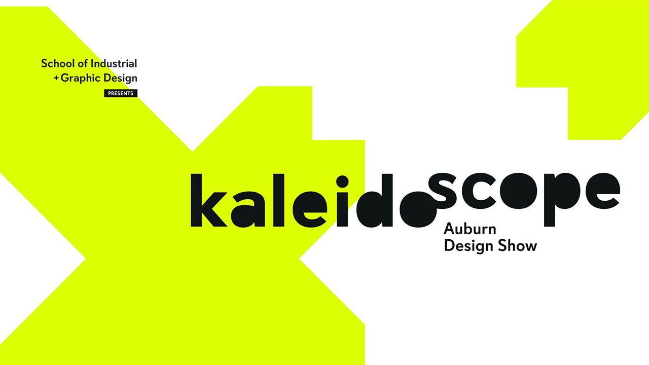 branding for Kaledioscope 2025, including neon green geometric shapes