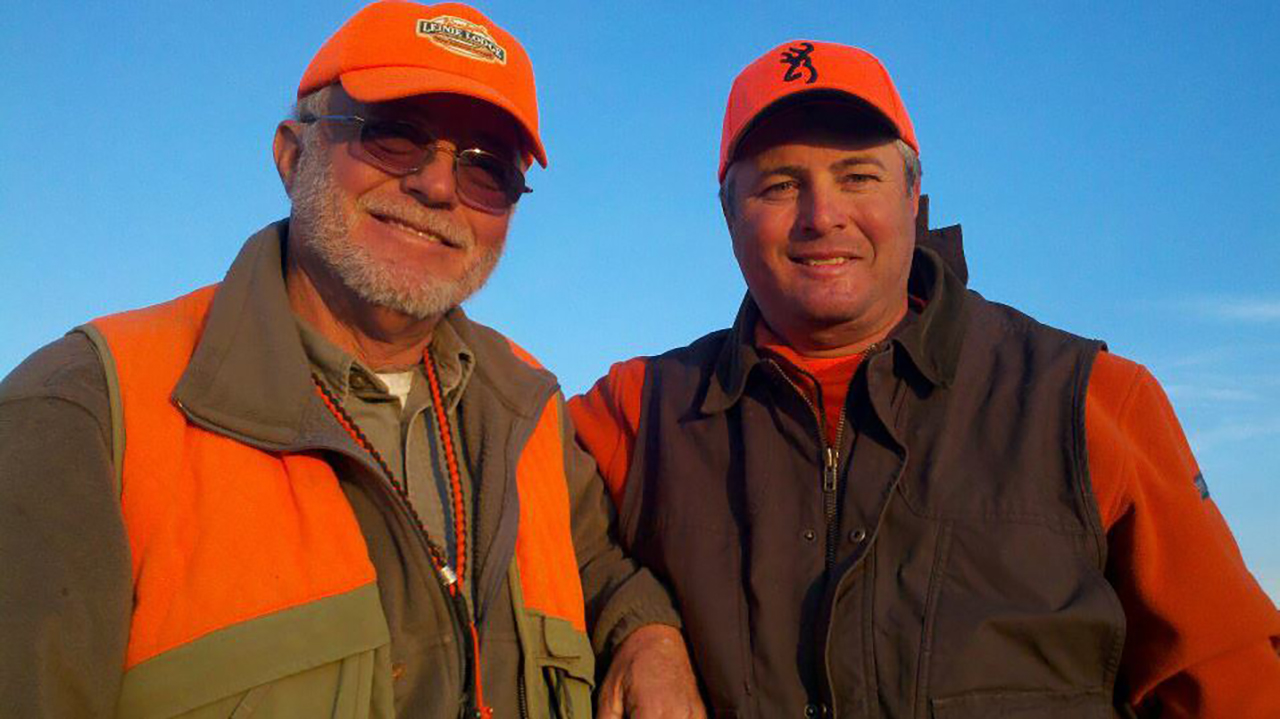 Elmo and Douglas Ziebach on a hunting trip together