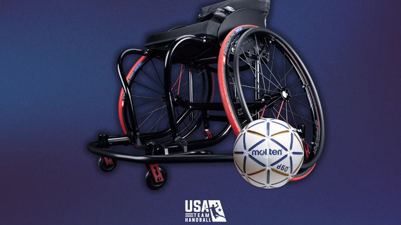 USA Team Handball image showing a wheelchair and ball