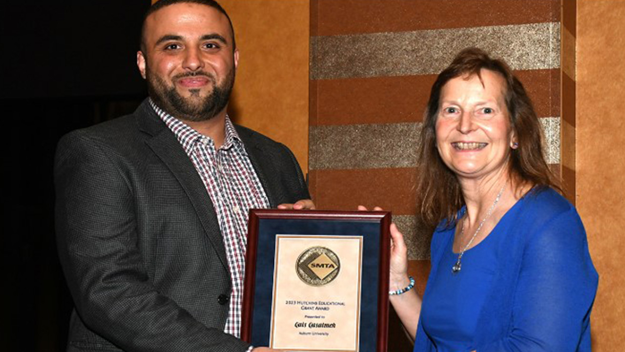 Qais Qasaimeh, an Auburn University doctoral student studying industrial and systems engineering, was recently awarded the 2023 Surface Mount Technology Association’s (SMTA) Charles Hutchins Educational Grant.