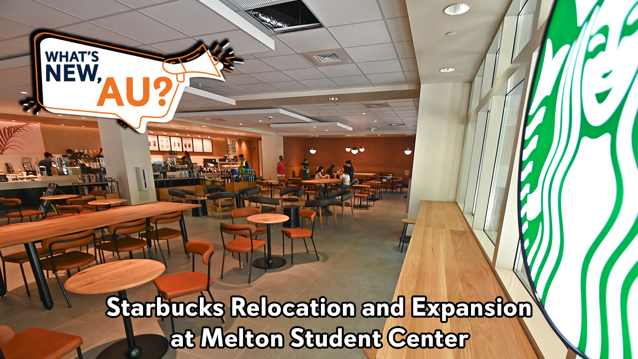New Starbucks on first floor of Melton Student Center