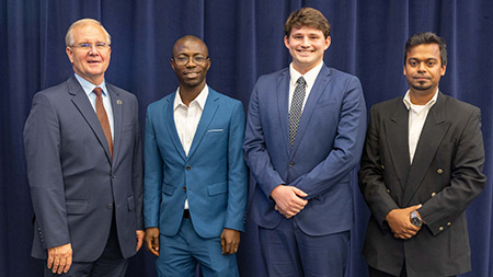 George Flowers, Azeez Adebayo, Ayden Kemp, and Md Milan Rahman