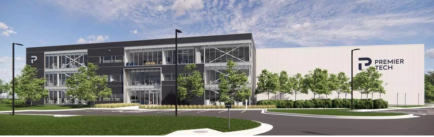 exterior image of the premier tech building