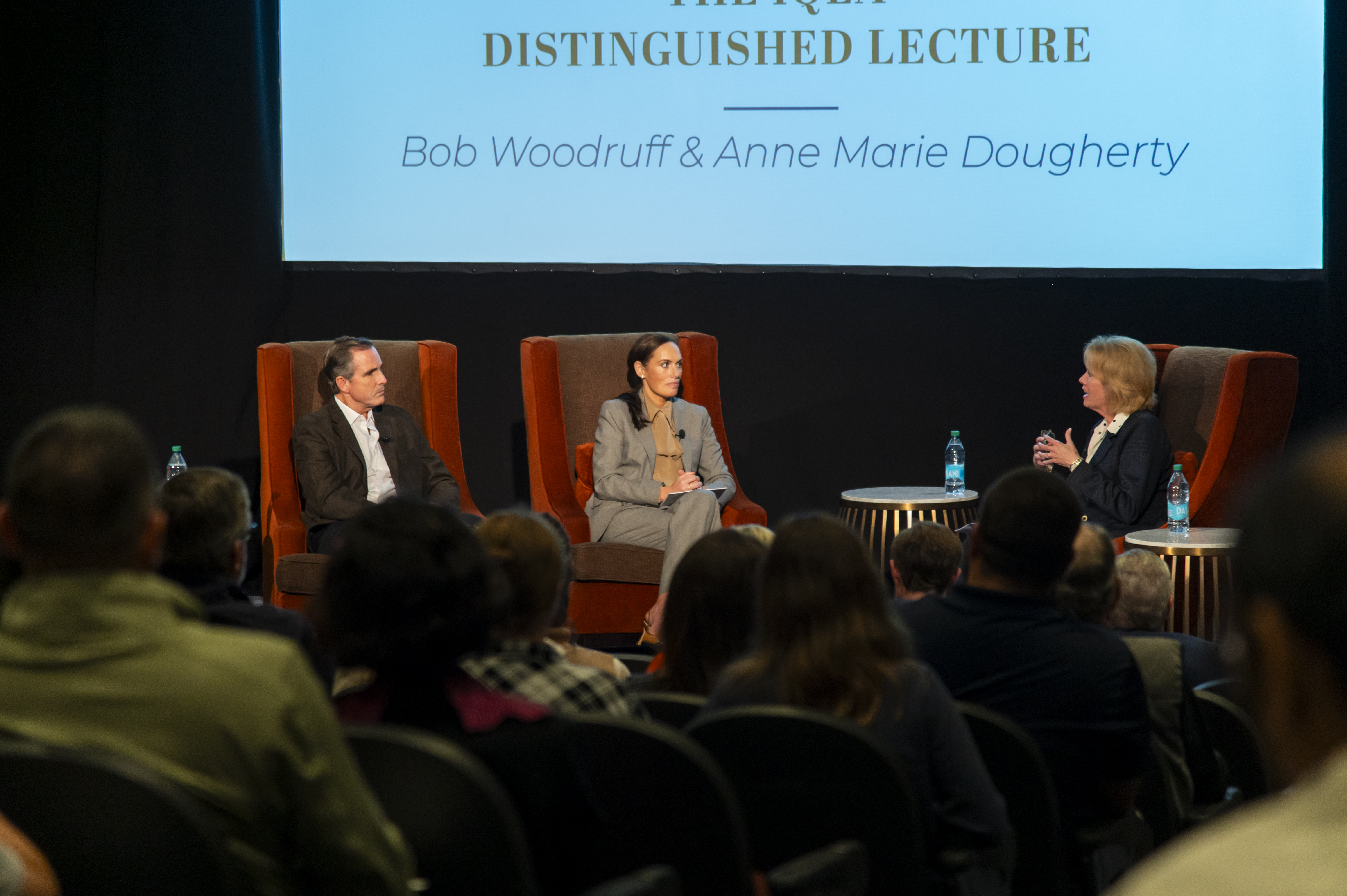 College of Human Sciences Director of Communications Kim Hendrix asks Woodruff and Dougherty questions.