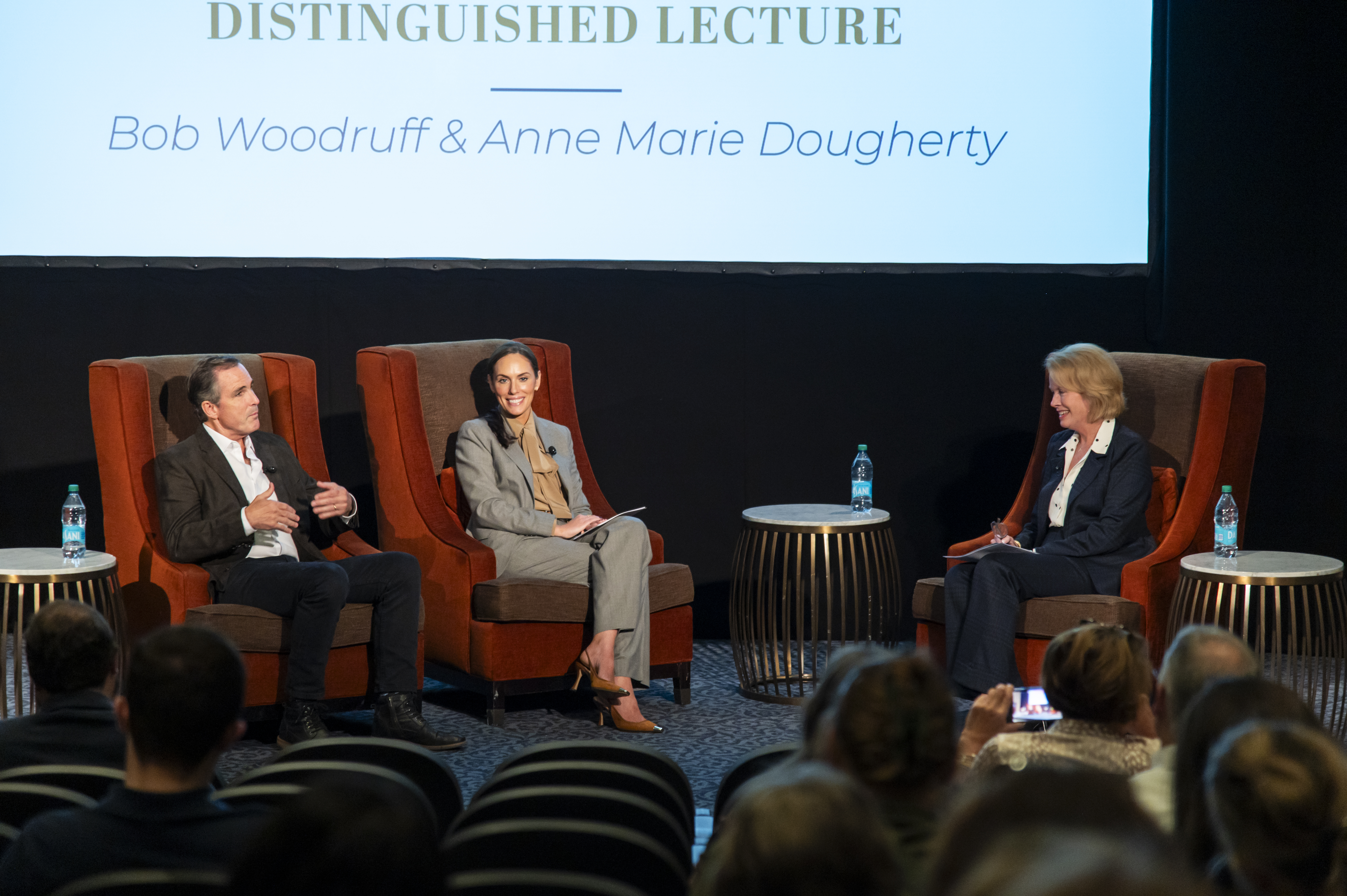 College of Human Sciences Director of Communications Kim Hendrix asks Woodruff and Dougherty questions.