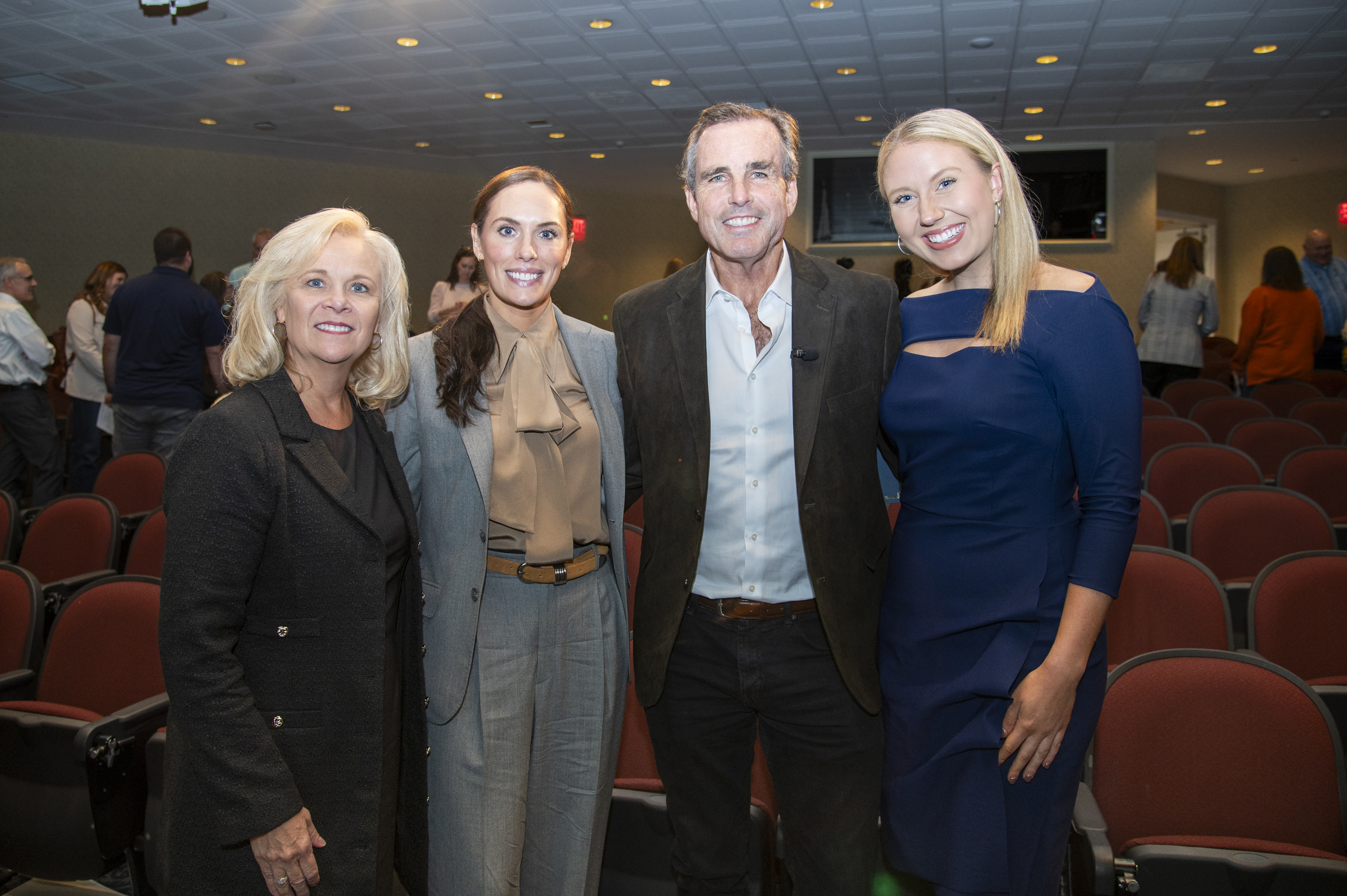 From left to right, College of Human Sciences Dean Susan Hubbard, Anne Marie Dougherty, Bob Woodruff and Anna Kate Nichols