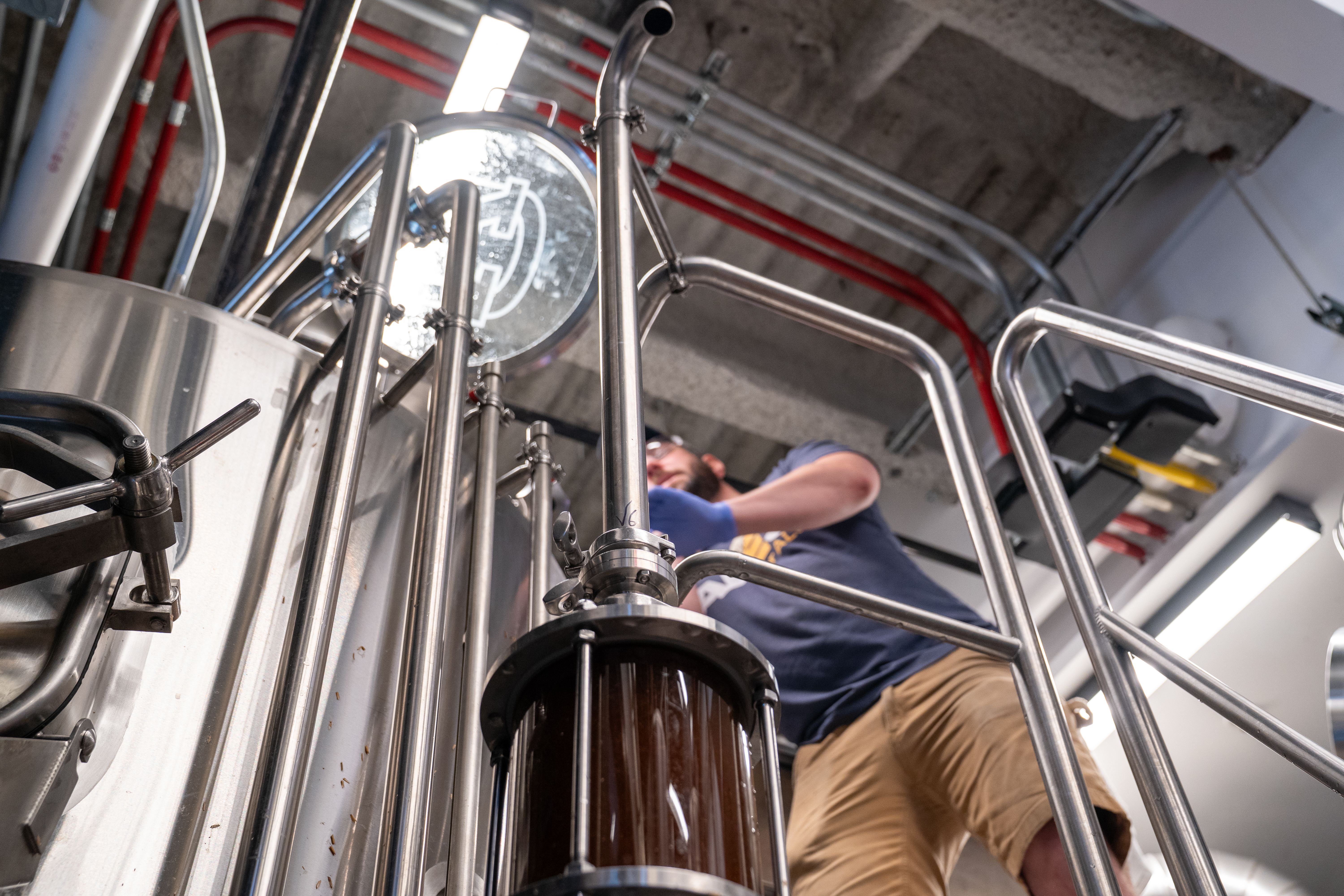 The brewing process begins for the pumpkin beer