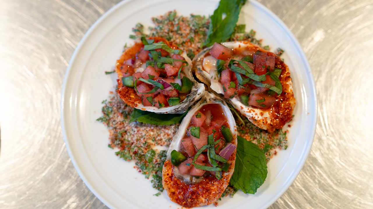 A sample oyster dish