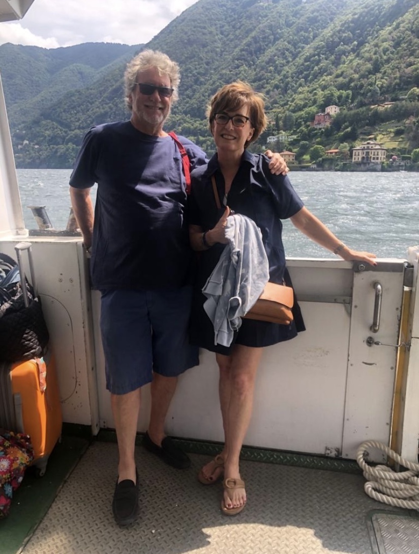 Kirsten Grenside and Husband Mark in Lake Como, Italy