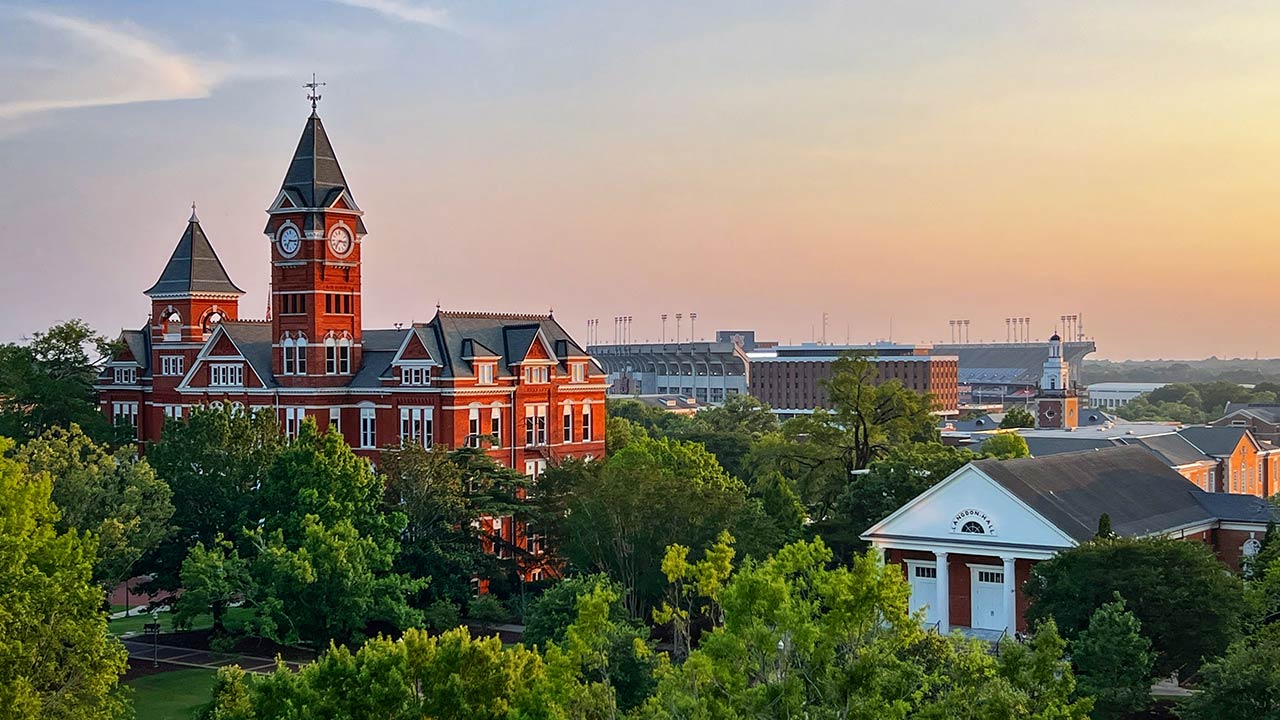 A scenic picture of Auburn's campus