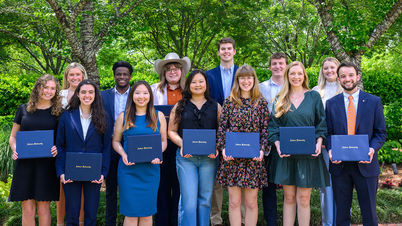 Auburn University's 2024 President's Award winners stand in a group