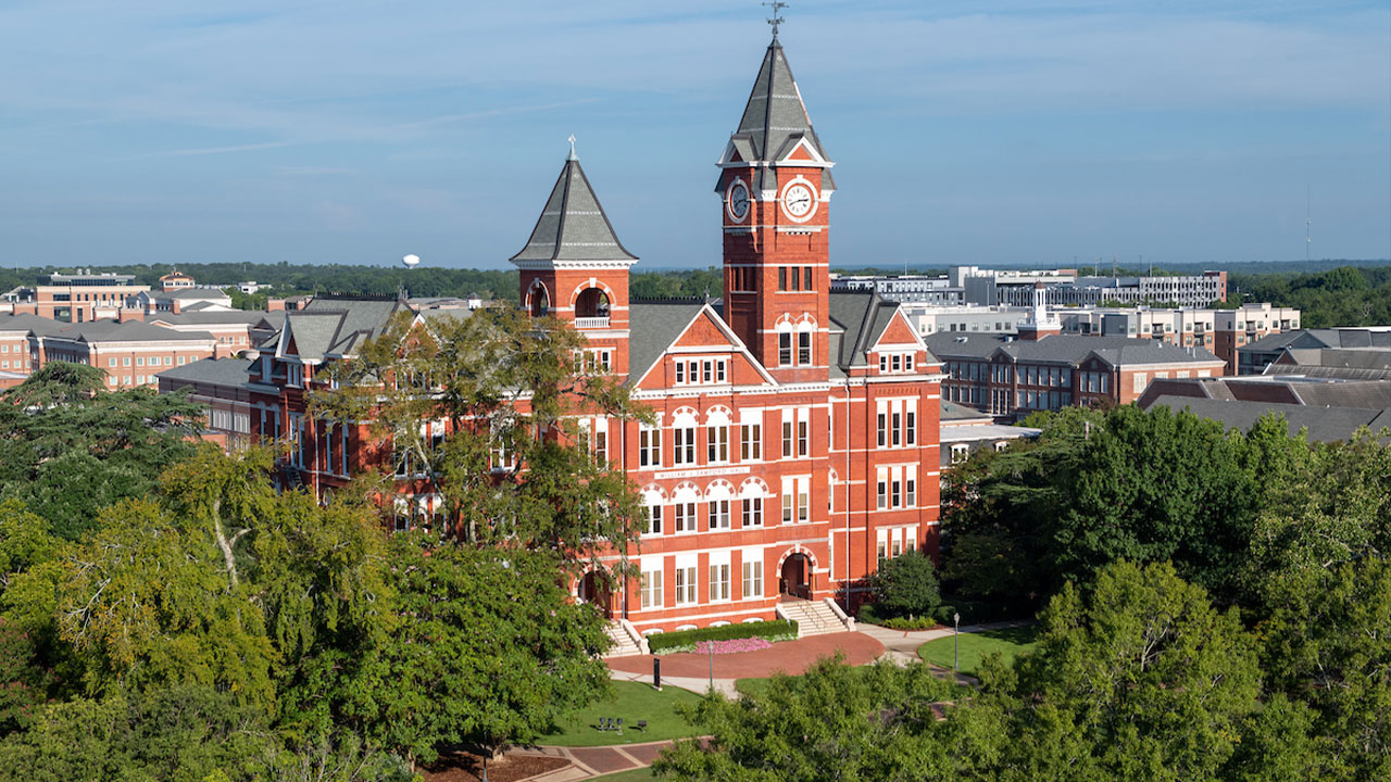 aerial view of Samford Hall