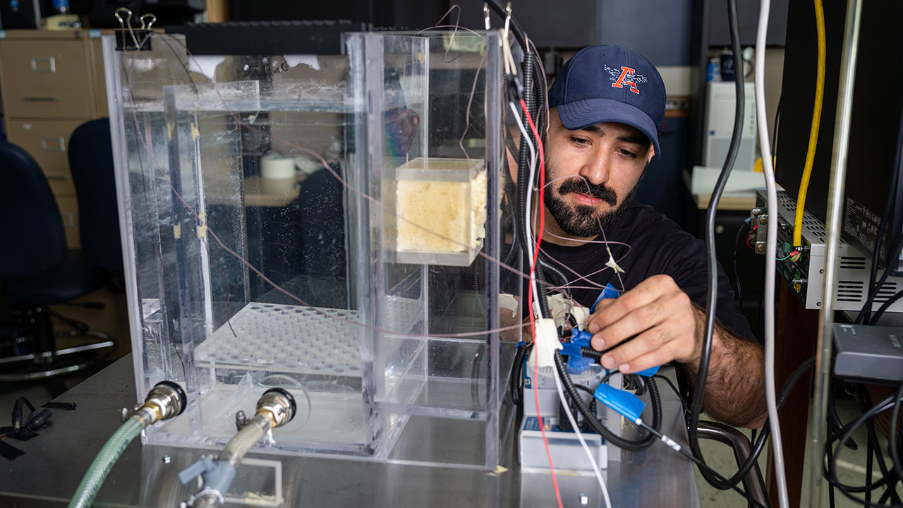 young man working in an energy lab