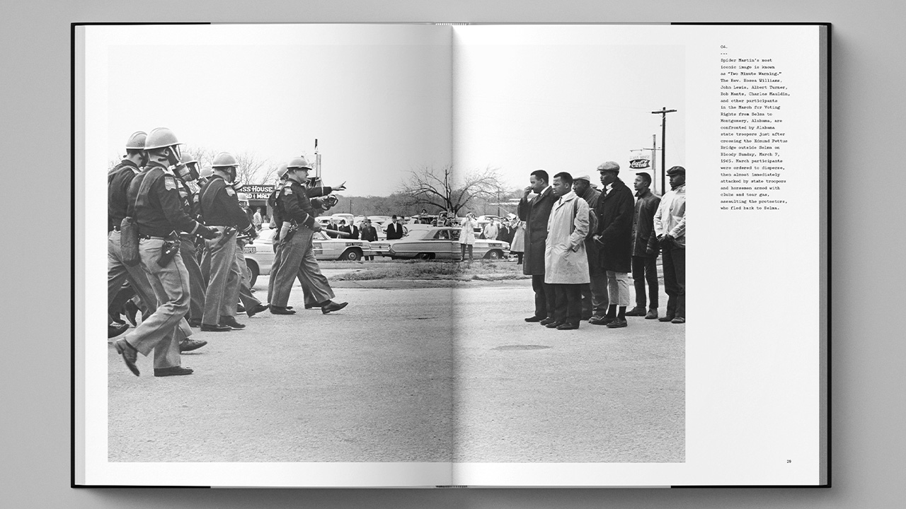 State troopers approach peaceful protestors on Bloody Sunday in 1965