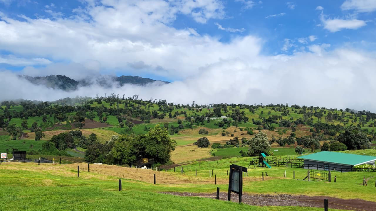view of land and mountains in Costa Rica