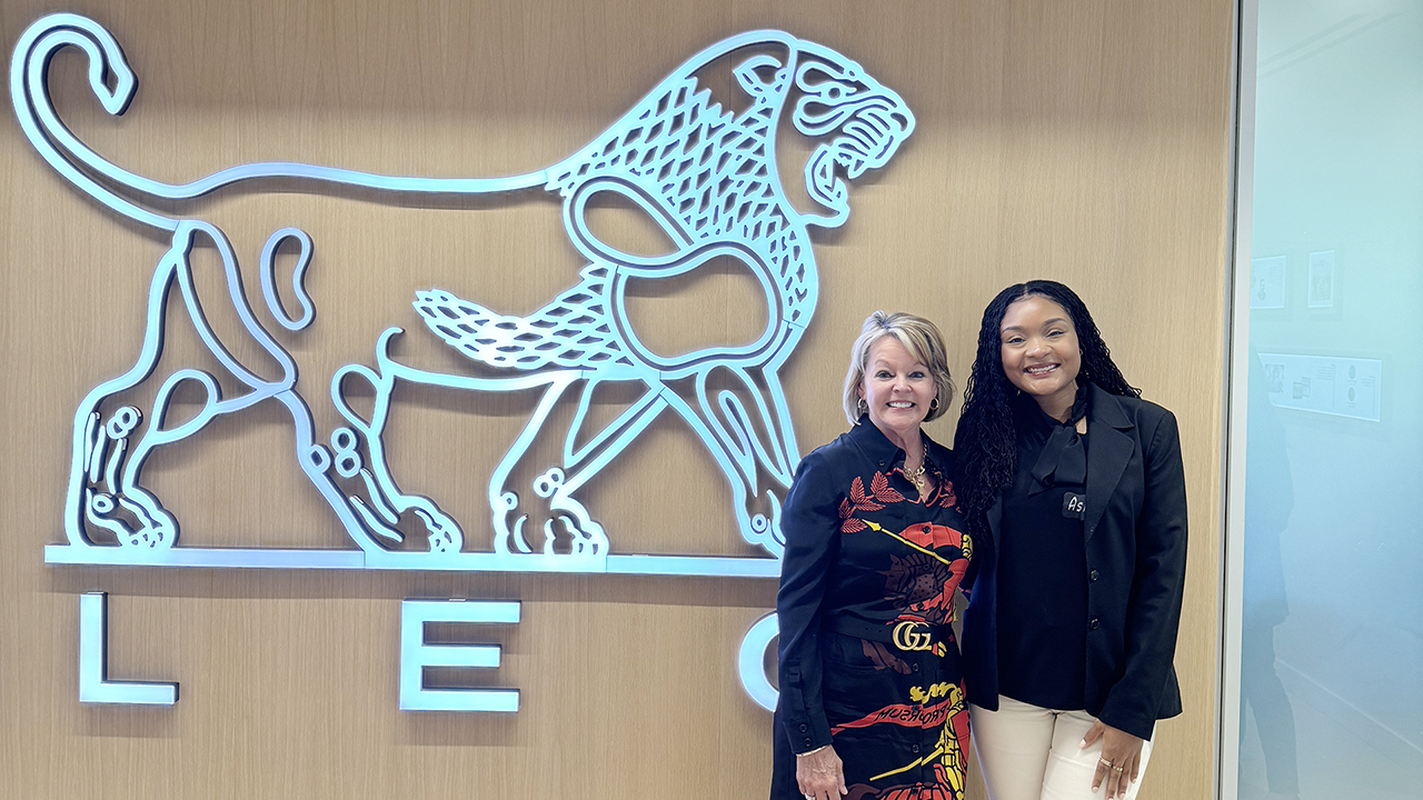 Asia White with Susan Cantrell, CEO of AMCP, while at LEO Pharma
