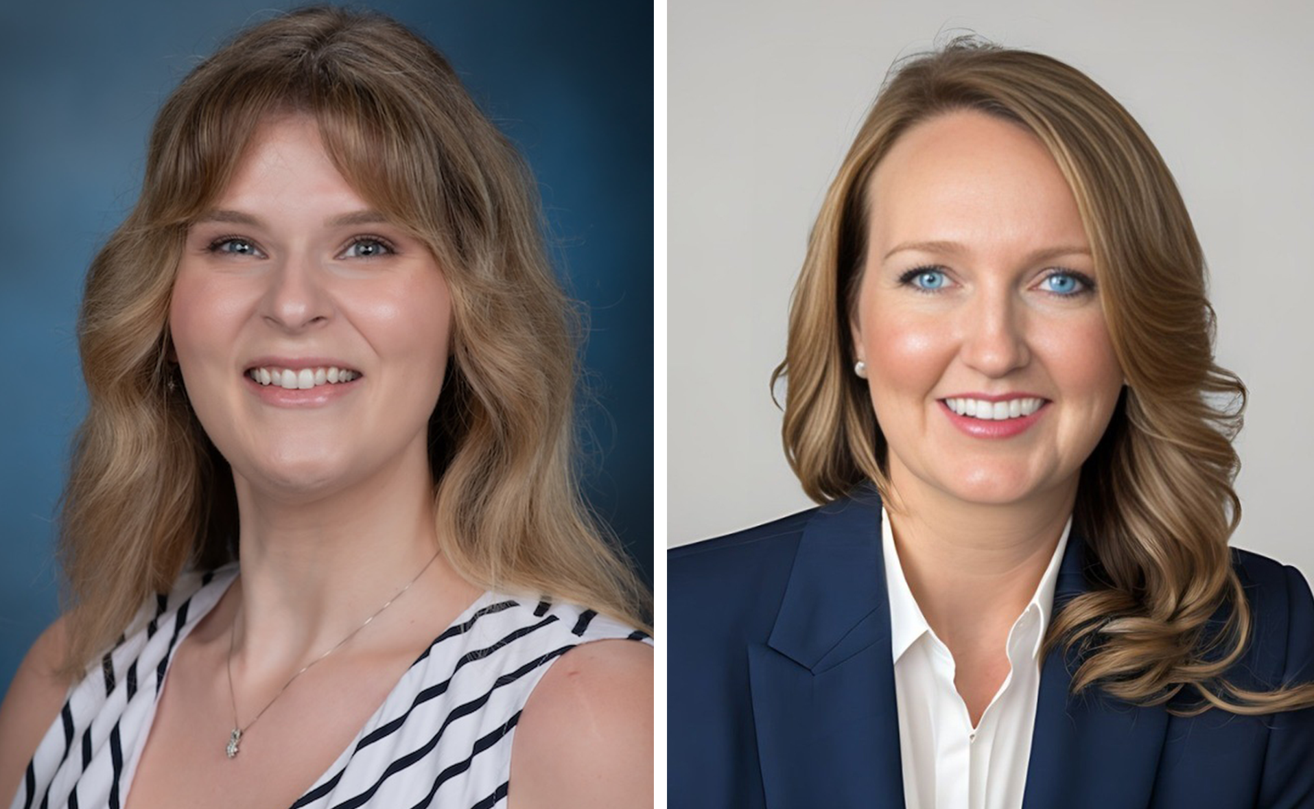 Headshots of two female faculty members in the Auburn College of Nursing