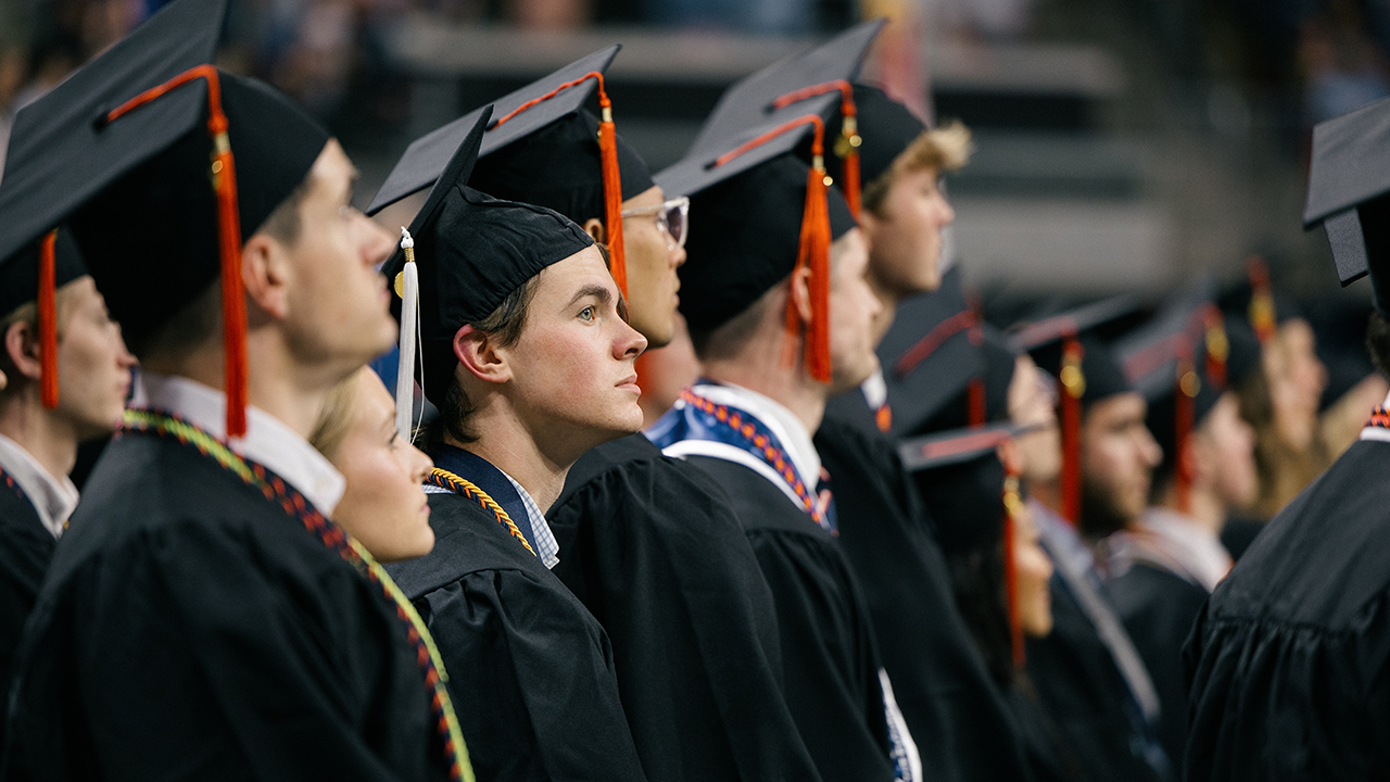 graduates at graduation ceremony