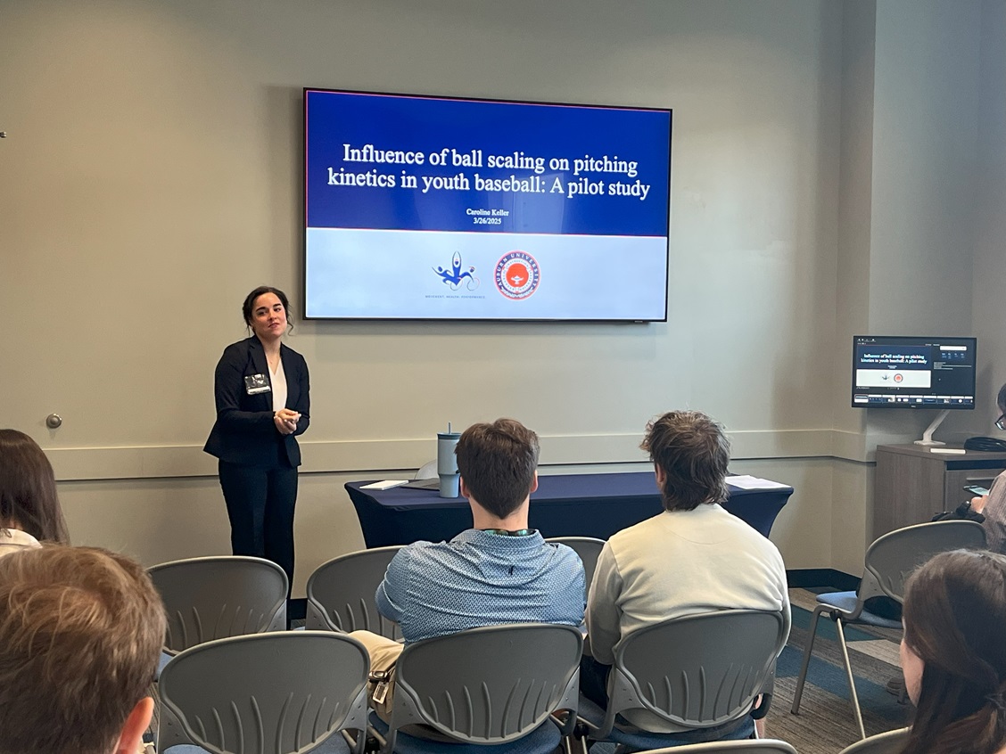 Caroline Keller gives an oral presentation at the 2025 Auburn Research Symposium